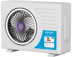 Stille Bureauventilator - Persoonlijke Koeler - Persoonlijke Verkoeling - Oplaadbaar met Nachtlampje - 243 cm Breed - Wit