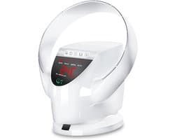 Bladloze Wandventilator - Stille Ventilator Bladeless Fan - Ruimte Koelen - Met Afstandsbediening - 90° Oscillatie - Wit