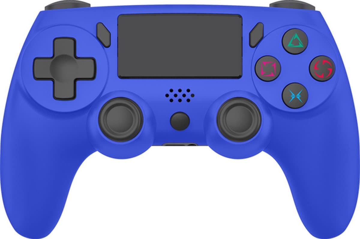 Ntech PS4 Controller Geschikt voor PS4 en PS3 - ps4 game controller Draadloos P47 - Blauw - Audio Jack Input - Touch Sensor - Dual Trilmotoren Draadloze Controller — afbeelding 1