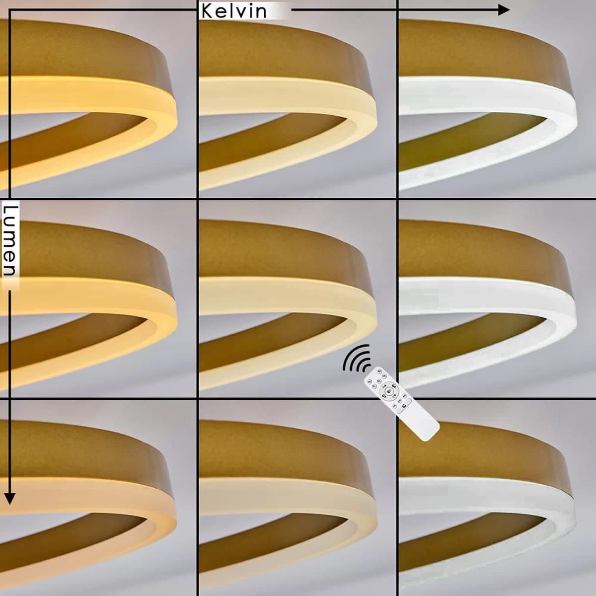 LumenXL - Plafondventilator Lichi met LEDs en afstandsbediening — afbeelding 1