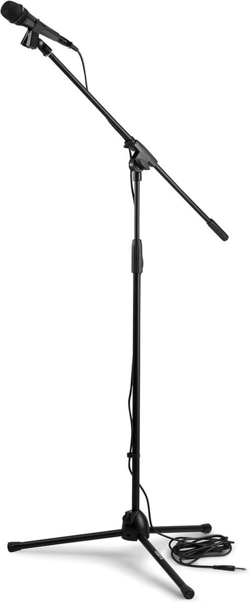 Vonyx microfoonkit bestaande uit microfoon, microfoonstandaard, kabel en houder — afbeelding 1