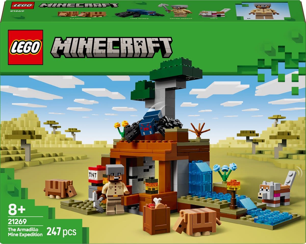 LEGO Minecraft - De gordeldieren bij de mijn Constructiespeelgoed — afbeelding 1