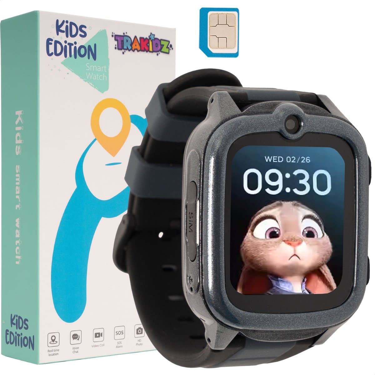 4G Smartwatch kinderen - GPS Horloge kind - HD Videobellen & Stappenteller - Speelgoed - Incl Simkaart — afbeelding 1