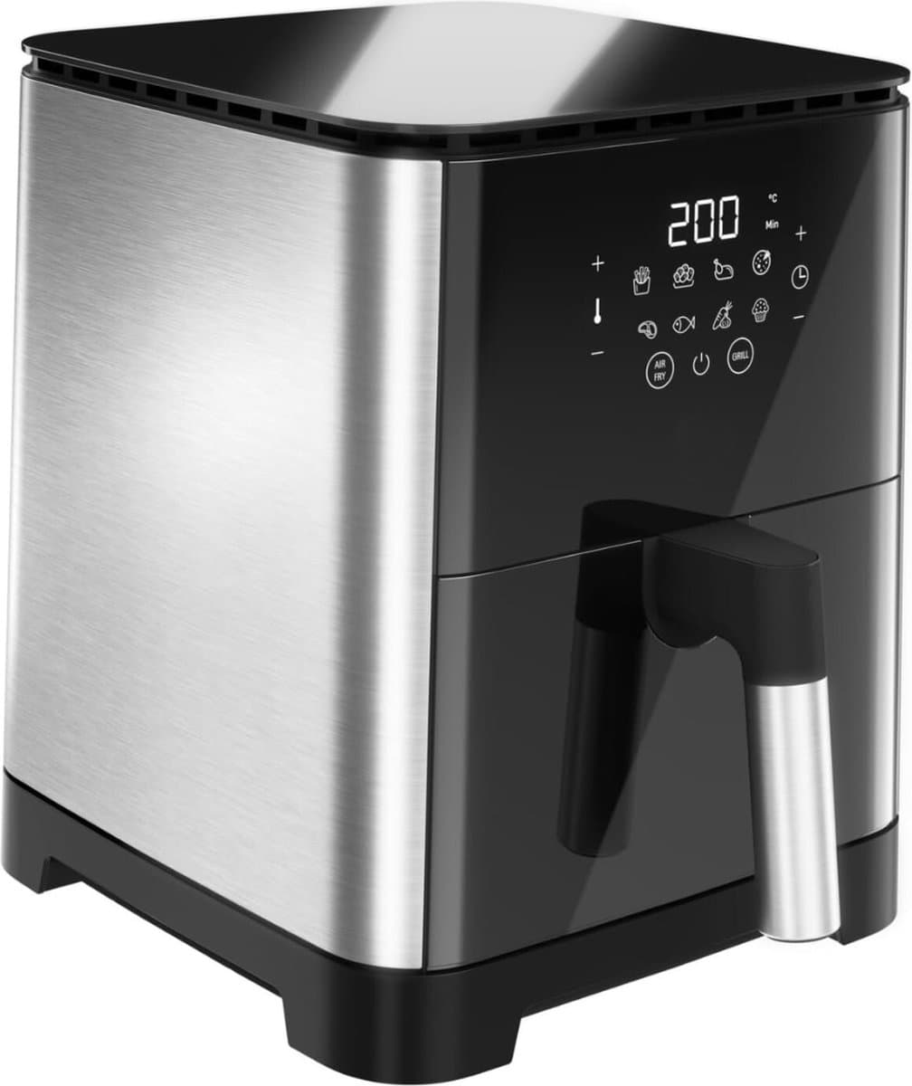 Multi Taste Airfryer 4,6L 1550W 8 Programma's Gezond Frituren Drogen & Grillen Voor 2-4 Personen Zwart — afbeelding 1
