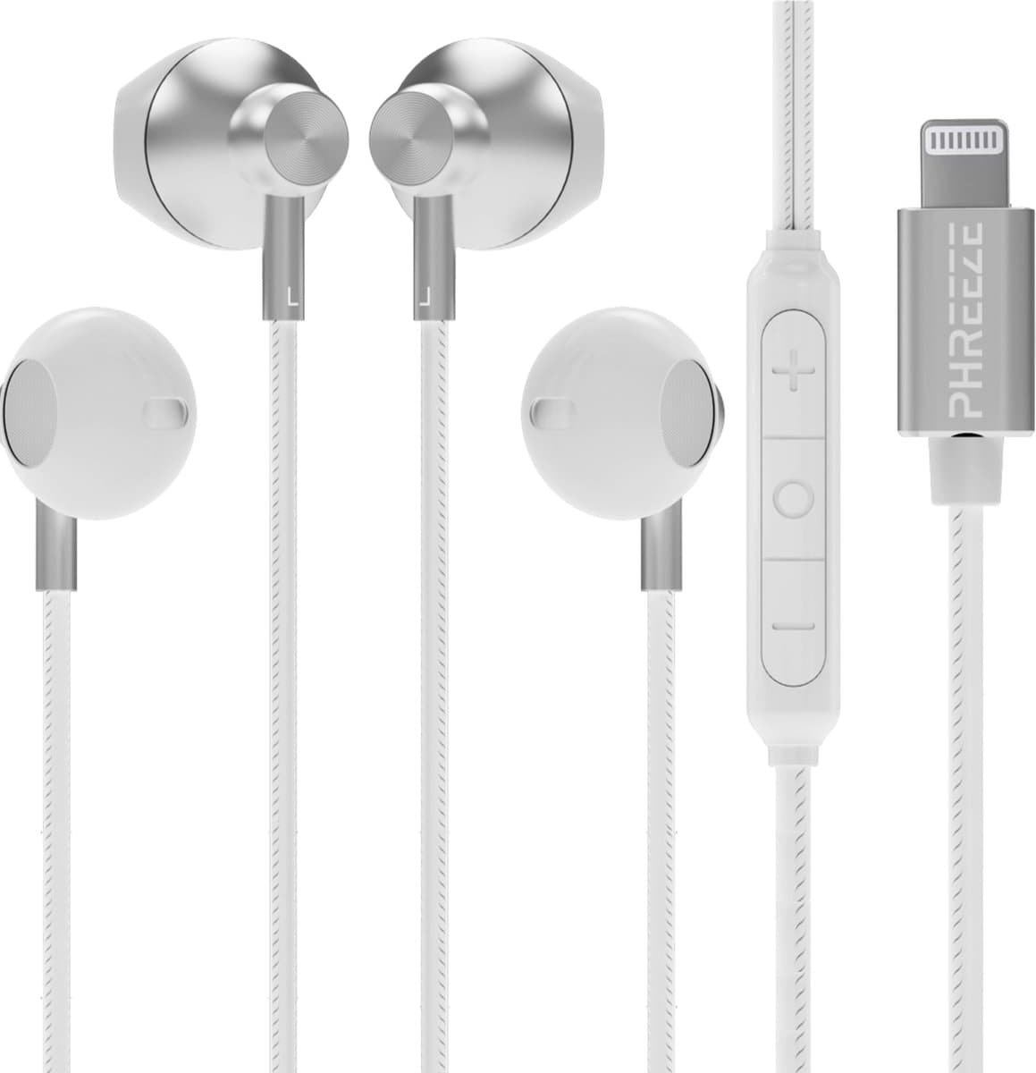 Bedrade Oordopjes geschikt voor iPhone oortjes - Bedraad - 2 Stuks - Werkt Direct - Geschikt voor Apple Lightning ( 14, 13, 12, 11, X, Pro Max Xs ) Oordoppen met Draad — afbeelding 1