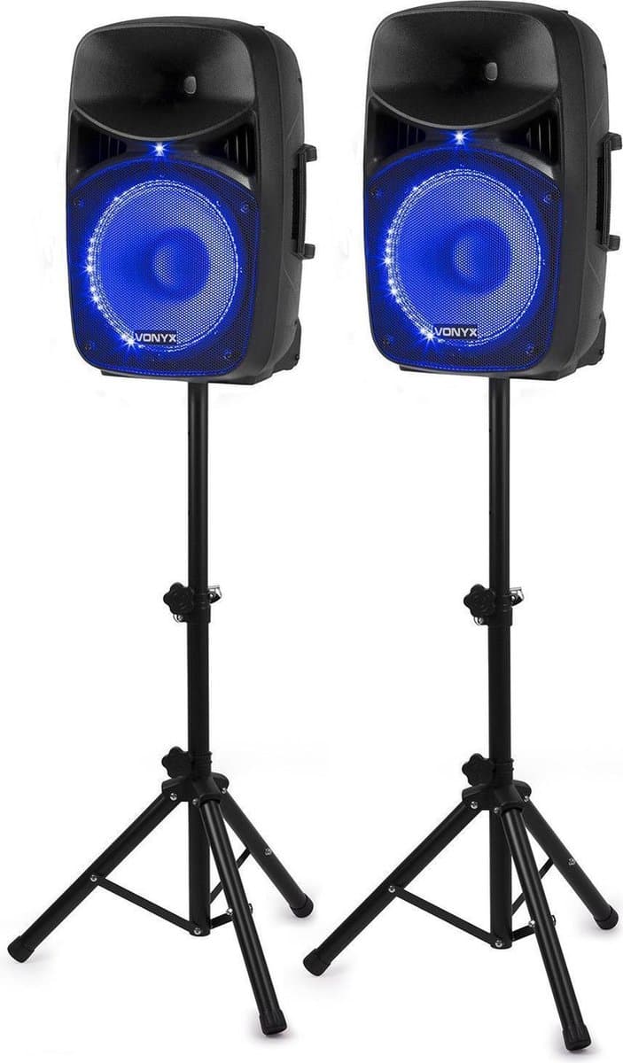 Geluidsinstallatie - Vonyx VPS122 actieve 800W Bluetooth geluidsinstallatie met mp3 speler — afbeelding 1