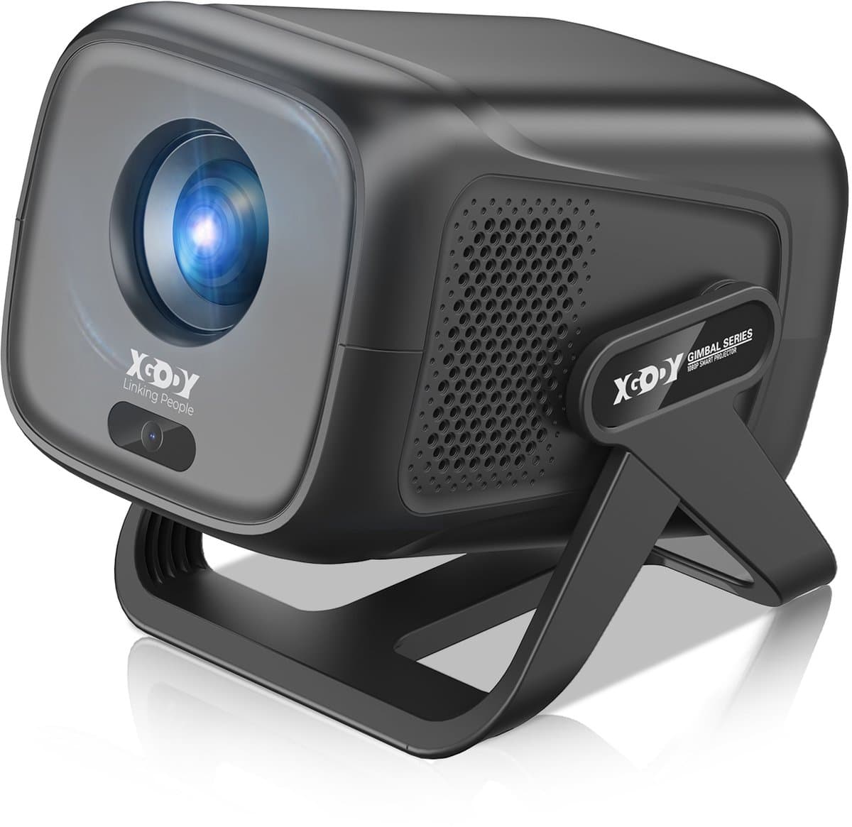 XGODY 2025 Model - 1080P Native & Autofocus Mini Beamer | Slimme Draagbare Projector met Ingebouwde Apps, 150" Beeld & 1920x720 Scherp | 15.000:1 Contrast | Perfect voor Thuisbioscoop & Gaming — afbeelding 1