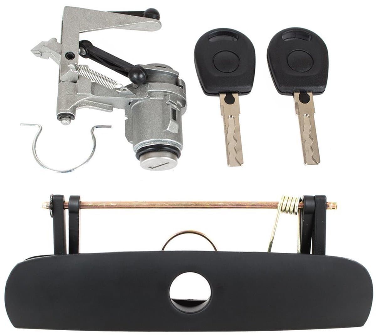 MODECAR - Buitendeurkruk en Slotcilinder Achterklep - VW Polo IV 9N - 2001-2009 - Nieuw - Inclusief Sleutels — afbeelding 1
