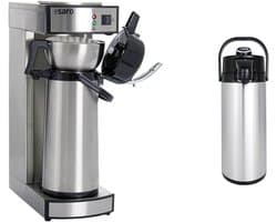 Professioneel Thermos Koffiezetapparaat met Mandfilter en Serveerkan (2.2 Liter)