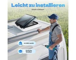 12V Dakventilator Camper met LED Verlichting en Insectenhor
