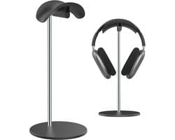 Hoofdtelefoonstandaard - Headset houder - Bureau organizer - Solide metalen basis - Zwart
