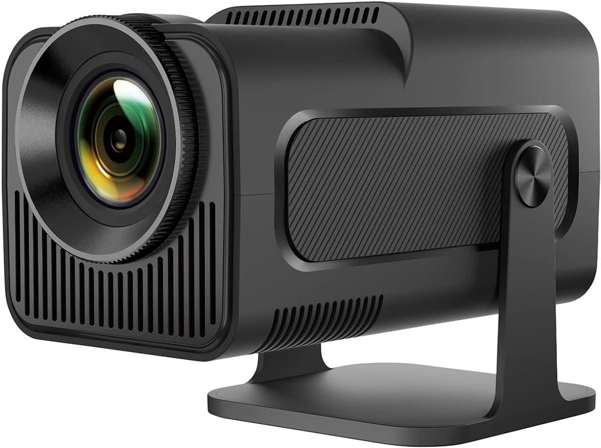 Mini Beamer - 4K Ondersteuning - Mini Projector - Draagbare Beamer - Projector / Beamer - Geïntegreerd Android Systeem - Screen Mirroring Smartphone - Home Cinema - Zwart — afbeelding 1