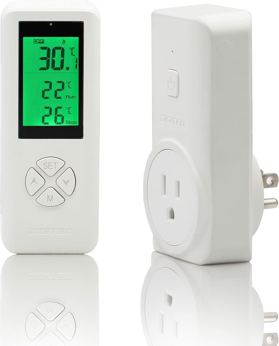 Draadloos Temperatuur Gestuurd Stopcontact met Afstandsbediening voor Verwarming en Koeling — afbeelding 1