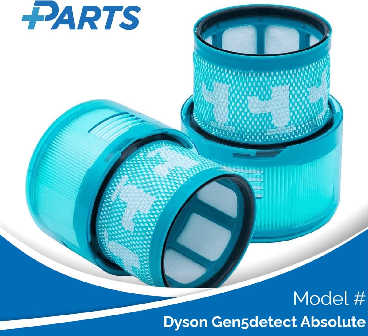 Dyson Gen5detect Absolute Filters (2 Stuks, Plus.Parts® alternatief voor 972352-01) — afbeelding 1