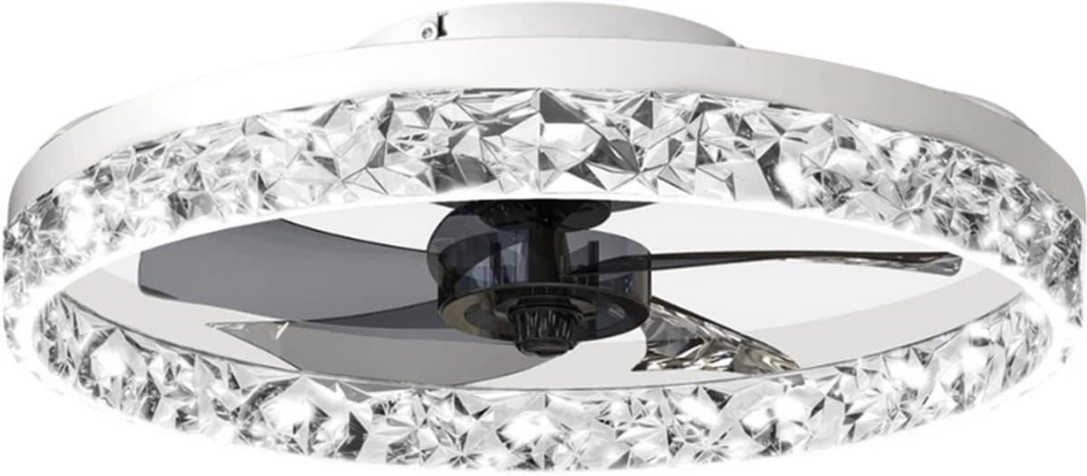 Nivard Plafondventilator - Met Verlichting - Plafond Ventilator - Met Lamp - Plafonniere Met Ventilator - Met Licht - Wit — afbeelding 1