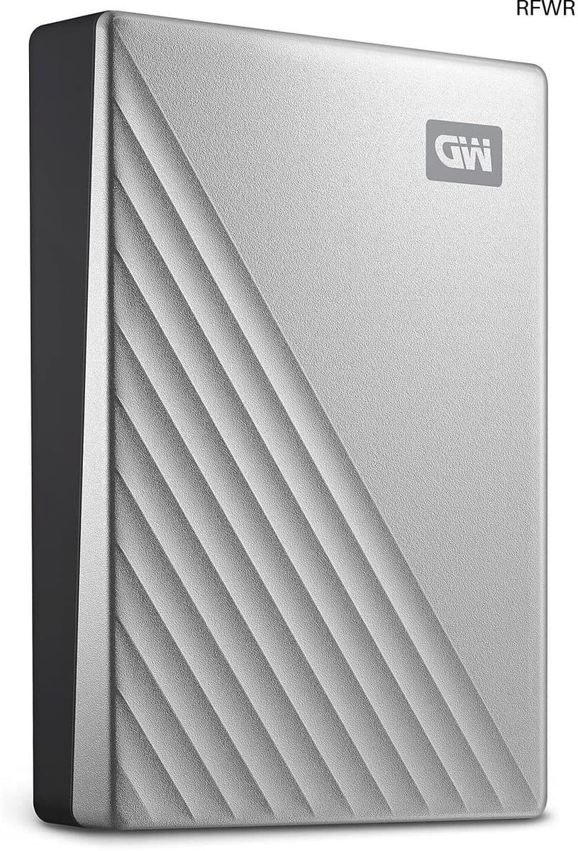 RFWR® Draagbare externe harde schijf 4 TB - USB-C, compatibel met PC, Xbox en PS4, met 256-bits AES-hardwareversleuteling — afbeelding 1