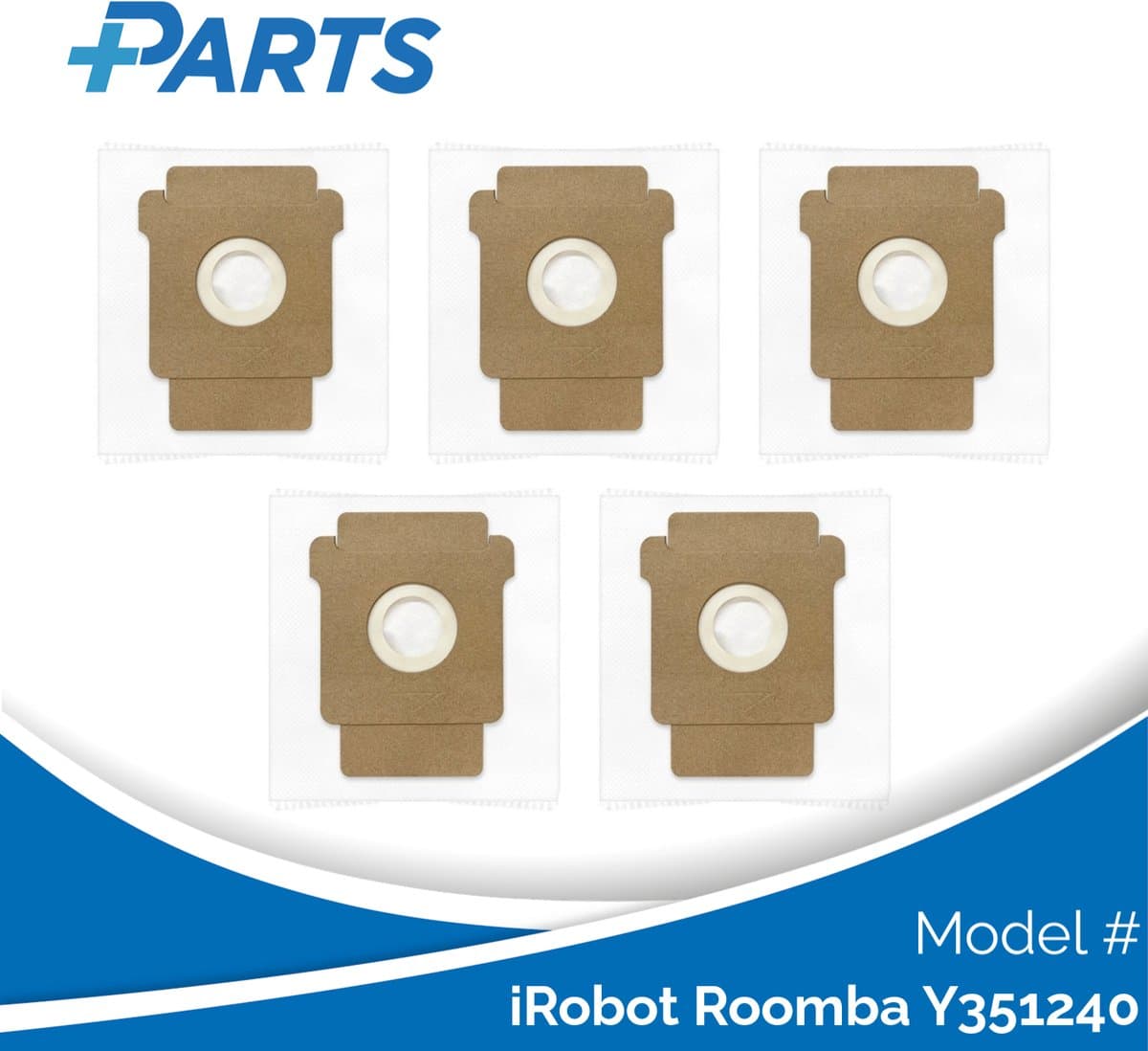 iRobot Roomba Y351240 Stofzakken (5 Stuks, Plus.Parts® alternatief voor 4849916) — afbeelding 1