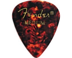 Fender 351 Vorm Medium Schelp Parelmoer Finish Gitaarpicks Set Van 12 Stuks Voor Gitaar