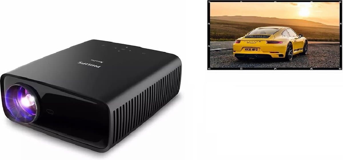 Philips NeoPix 320 Full HD LED Beamer - Inclusief 100 inch scherm - Wi-Fi - Bluetooth - Automatische Keystone — afbeelding 1