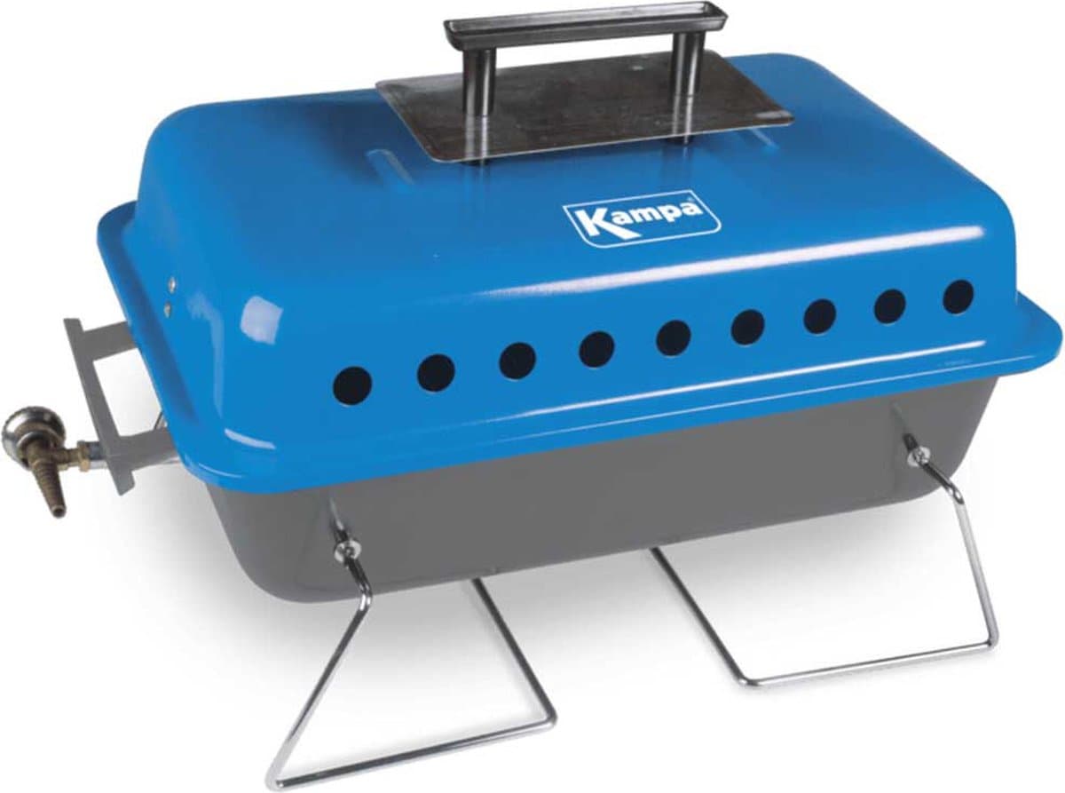 Bruce Tafel Barbecue - 1 Brander - Blauw/Zwart — afbeelding 1