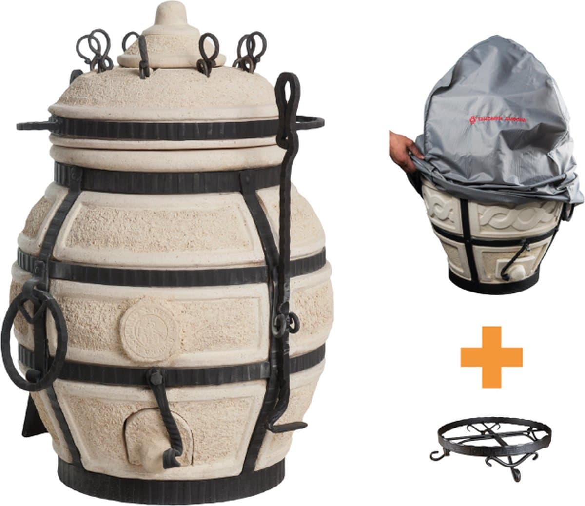 Keramische tandoor Don Sarmat - Multifunctionele Houtoven BBQ - Voor de Fijnproever! *** Met beschermhoes EN onderstel — afbeelding 1