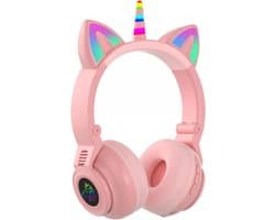 Mogi Products-Koptelefoon voor Kinderen-Eenhoorn-Unicorn-Hoofdtelefoon Kinderen -Kattenoortjes-Met Led-Kinder Headset-Bluetooth-Microfoon