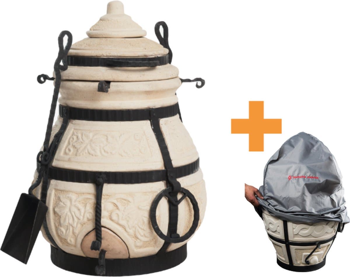 Keramische tandoor Nomade - Multifunctionele Houtoven BBQ - Voor de Fijnproever! *** Met stof- en waterdichte beschermhoes — afbeelding 1