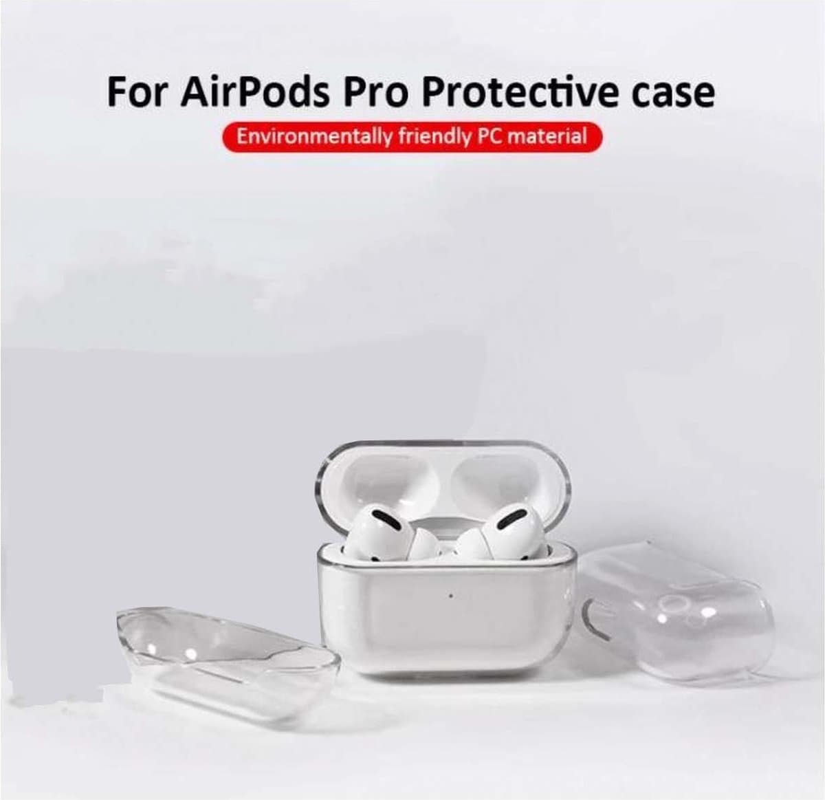 1 Stuk - Geschikt voor Airpods Pro Case - Hard Case - Airpods Pro Hoesje - Airpods Pro Bescherming - Transparant - Hoesje voor oordopjes - Bescherming van Airpods - Hardcase hoesje - Cover Airpods — afbeelding 1