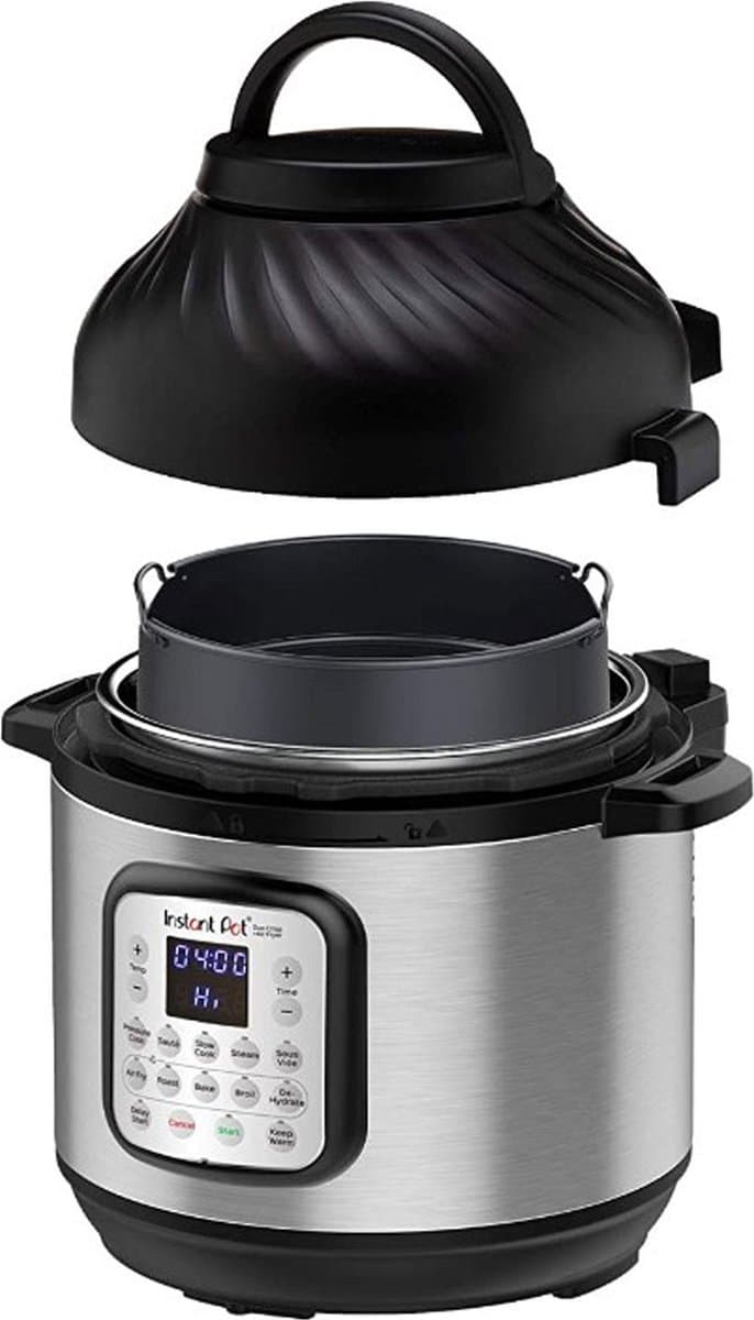 Instant Pot Duo Crisp 7,6L multicooker met airfryer - Snelkoken, sauteren, stomen, slow cook, sous vide, warmhouden, air fry, roosteren, bakken, braden en dehydrateren. — afbeelding 1