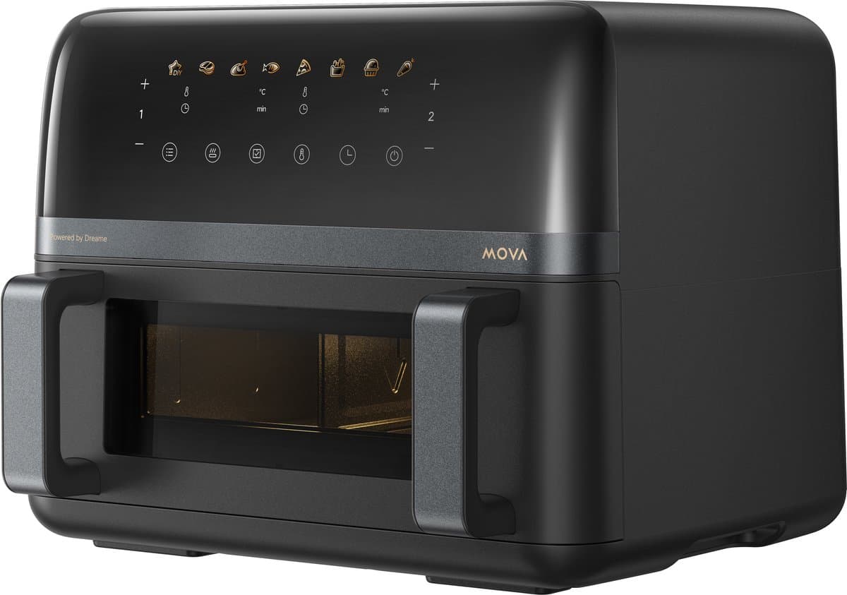 MOVA Tech FD20 PRO Dubbel 9 l Vrijstaand 2700 W Heteluchtfriteuse Zwart — afbeelding 1