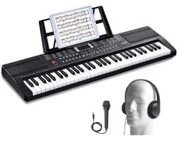 VEVOR Digitaal Toetsenbord met 61 Toetsen Elektrische Piano, Piano Digitale Piano 200 Ritmes