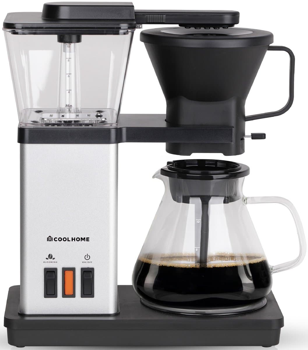 CoolHome Masterbrew koffiezetapparaat - koffiezetapparaat Filterkoffie - Met blooming functie - RVS — afbeelding 1
