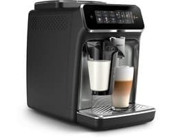 Philips 3300 Series - Espressomachine - 5 Warme & Koude Dranken - LatteGo Melksysteem - 40% Stiller - AquaClean Filter - Volautomatisch - Zwart & Zilver - Koffiemachine met bonen - EP3349/70