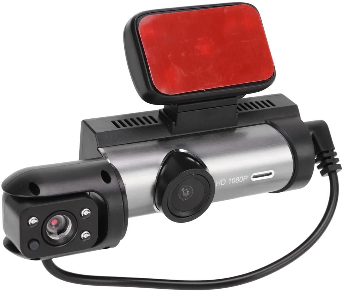 Dailygoody - Full HD Dashcam - 360 Graden Draaibare Lens - 3,16 Inch Scherm - Bewegingsdetectie - Achteruitrijzicht - Voor Auto - Zwarte kleur — afbeelding 1