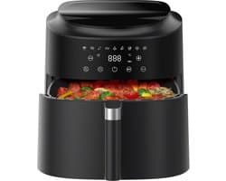 Airfryer 9L - 2350W Heetluchtfriteuse voor Snel Koken - 9 Programma's - LED-display - Verwarmfunctie - Metalen binnenkant - Moderne Airfryer voor Familiegerechten