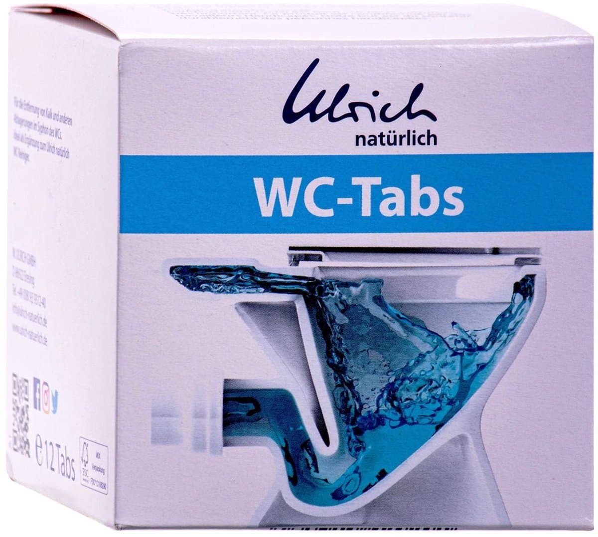 WC Reiniger Tabletten 12 stuks, Toilet Reiniger Tabletten, Natuurlijke WC Reiniger — afbeelding 1