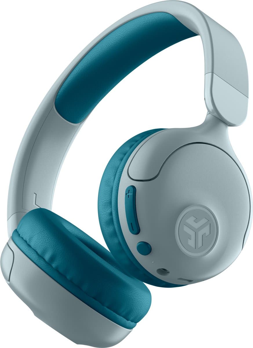 JLab JBuddies Draadloze Kinderkoptelefoon - Hoofdtelefoon Kinderen Draadloos & Bedraad (2-in-1) - 85 dB Veilig Volumebegrenzer - 50+ uur - Met Microfoon - Bluetooth - Vanaf 2 jaar – Koptelefoon Kinderen - Blauw — afbeelding 1