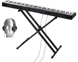 Digitaal Keyboard met 88 Toetsen, 1000 Ritmes, Elektrische Piano met Standaard