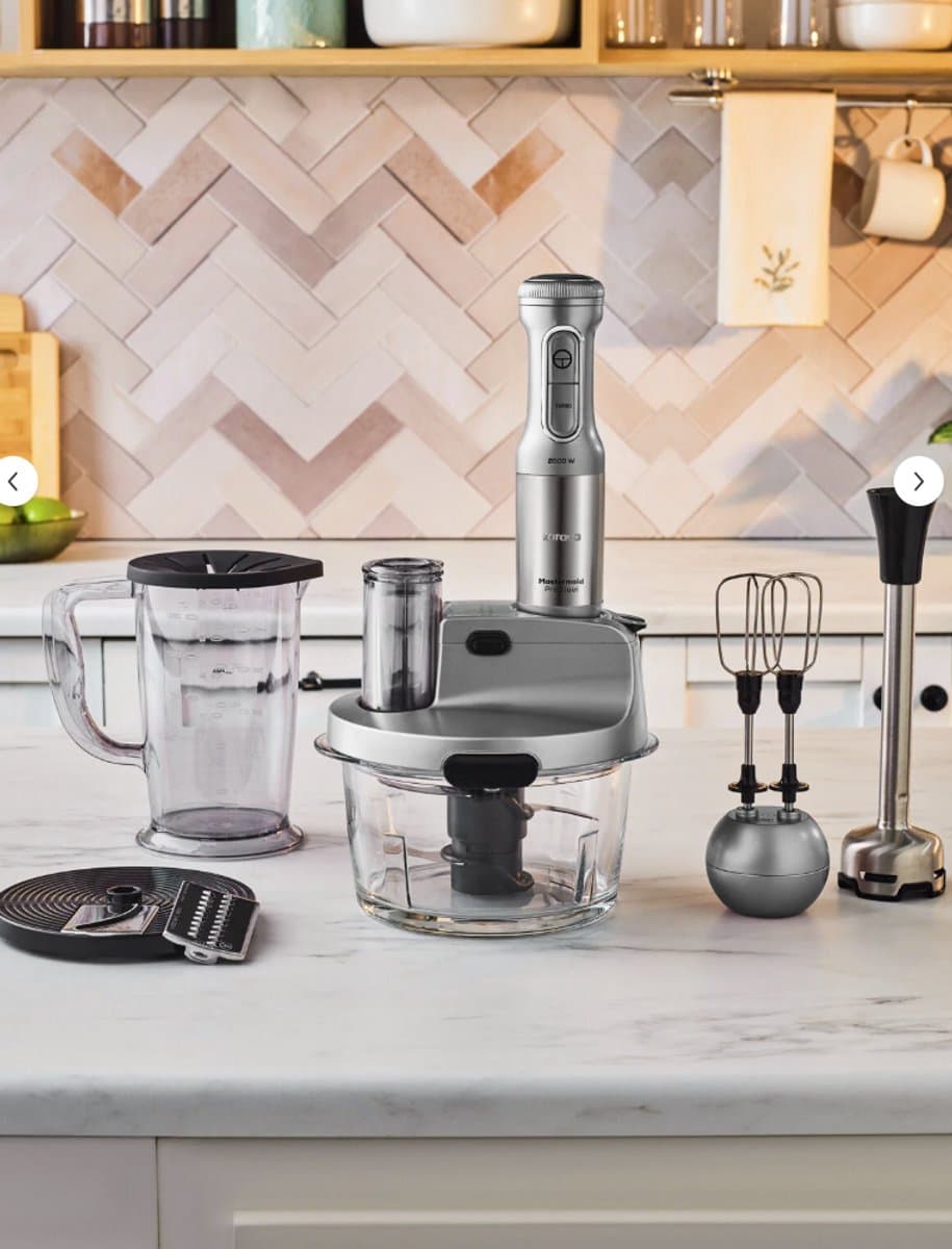 Karaca Mastermaid Prosteel - Staafmixer Set 1200W – 1,5L Glazen Hakmolen – Blender, Garde, Rasp & Snijschijven – Galaxy Grey — afbeelding 1