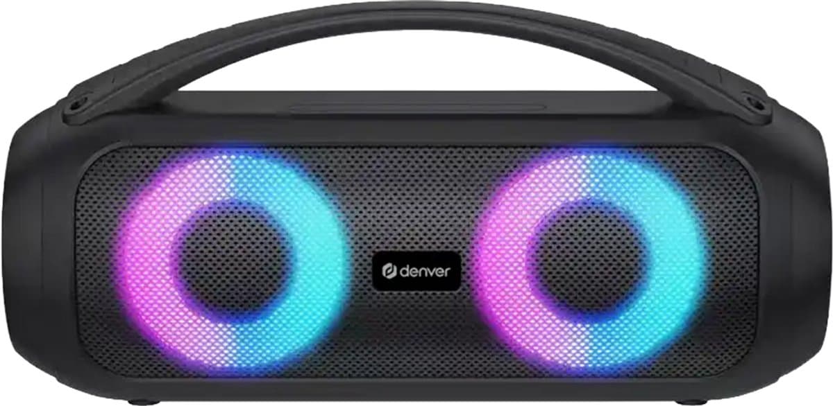 Denver Bluetooth Speaker Draadloos - Lichteffecten - Muziek box - AUX - TWS Pairing - BTG618 — afbeelding 1