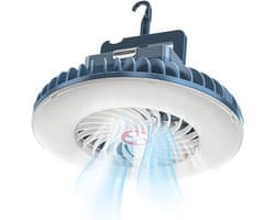 LED Campinglamp met Ventilator – Oplaadbaar via USB, 2-in-1 Outdoor Lamp & Powerbank