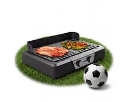 Princess BBQ Tafel Grill 112254 - Zwart - Regelbare thermostaat - Tafel BBQ - Grill apparaat - Groot bakoppervlak - 2000W - WK