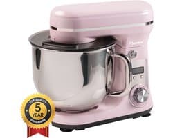 Bestron Keukenmachine - AKM2000SDP - 65dB - 6 snelheden & turbomodus - 6L capaciteit - Roze - 5 jaar garantie