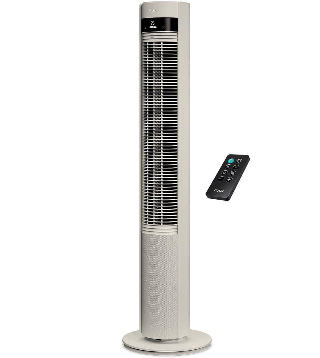 Duux Elevate – Stille Torenventilator met Ionisator – 26 Snelheden & Slaapmodus - Greige — afbeelding 1