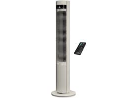 Duux Elevate – Stille Torenventilator met Ionisator – 26 Snelheden & Slaapmodus - Greige