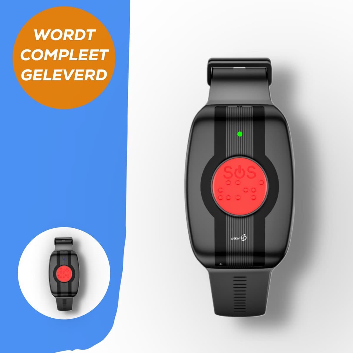 Weewise WS74 - GPS Horloge Senior - Smartwatch voor Ouderen - Persoonlijke alarmen - alarm horloge ouderen - GPS Horloge Alzheimer - Valdetectie — afbeelding 1