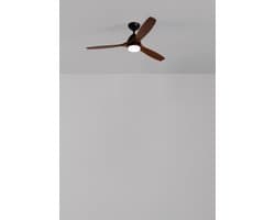 CREATE - Plafondventilator 40W silent Ø132 cm 100% hout - M - Met licht - Afstandsbediening - WIND CUP