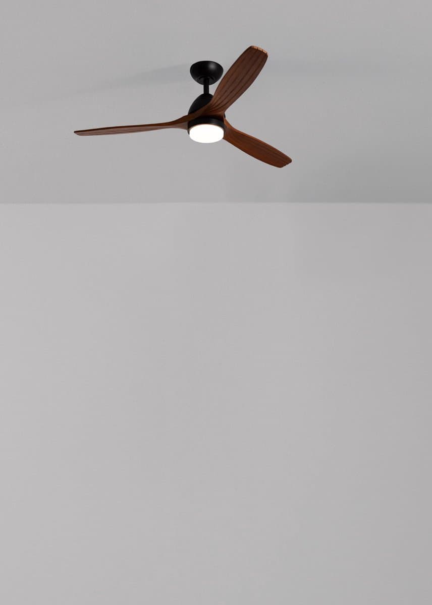 CREATE - Plafondventilator 40W silent Ø132 cm 100% hout - M - Met licht - Afstandsbediening - WIND CUP — afbeelding 1