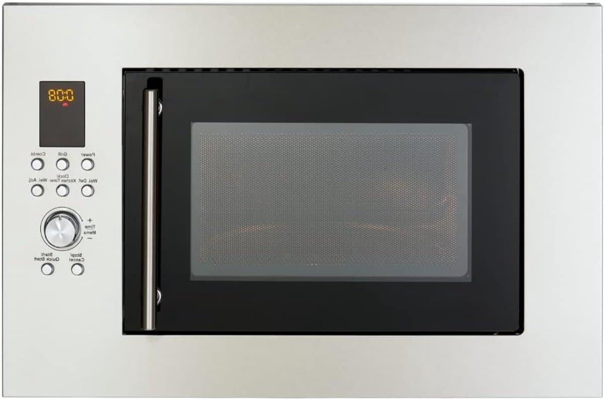 Inbouw Magnetron - Magnetron Oven - Snel Eten Opwarmen - Roestvrij Staal Interieur - 23 Liter - Zilver — afbeelding 1