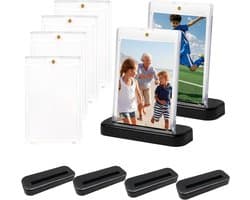 6 Pack Magnetische Kaart Houder met Kaartstand, Beschermhoezen voor Handelskaarten, Sportkaarten en Toploaders
